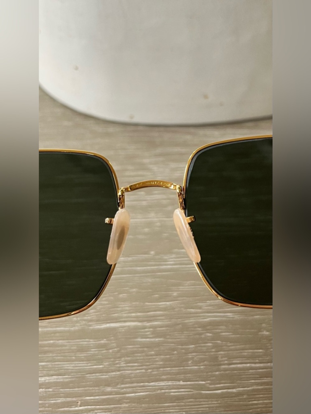 Ray-Ban Sunglasses RB1971 Square Reverse 9147/31 54/9 Women's Gold/ G-15 Green - Picture 9 of 16